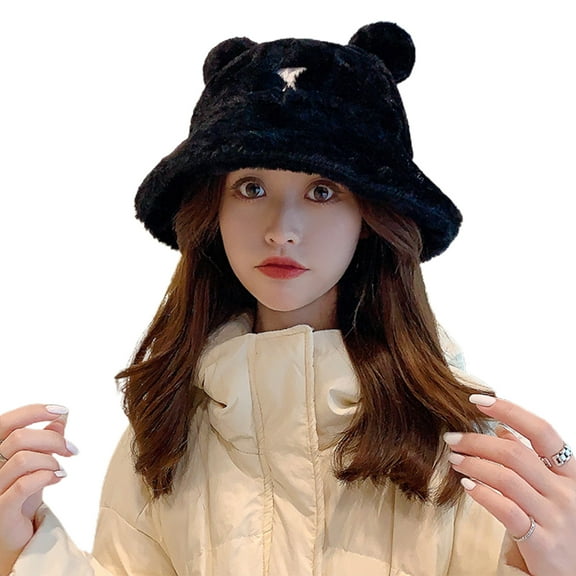 Grandest Birch Winter Warm Hat Adorable Appearance Super Soft Solid Color Friendly to Skin Ultra-Thick Women Autumn Winter Bucket Hat Outdoor Ski Cap Daily Wear ,Gift