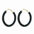 thumbnail image 1 of Grandest Birch Women Circle Shape Rhinestone Inlaid Statement Hoop Earrings Jewelry Alloy Multi-color, 1 of 8