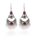 thumbnail image 1 of Grandest Birch Women Dangle Hollow Charm Hook Earrings Wedding Jewelry Gift Bohemia Alloy, Rhinestone Red, 1 of 8