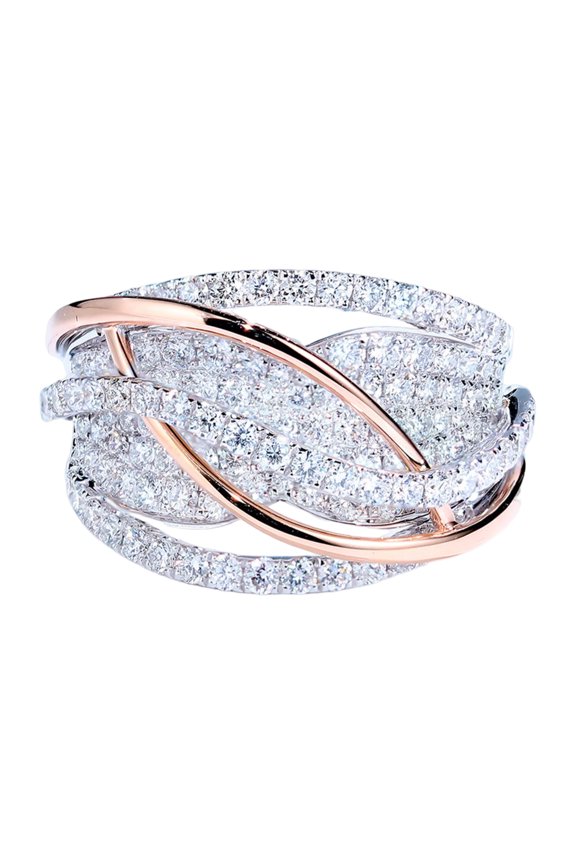 Women Ring Contrast Color Sparking Twisted Rhinestone Inlaid Wedding Ring Female Jewelry Rhinestone,Alloy Silver