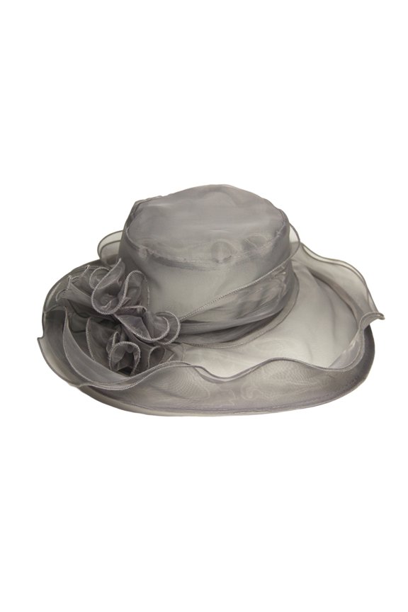 Women Sun Hat See-through Mesh Flower Decor Solid Color Royal Sunscreen Princess Style Vintage Elegant Wedding Hat Headwear ,Gift