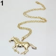 thumbnail image 1 of Grandest Birch Women's Luxury Running Horse Pendant Long Sweater Chain Necklace Jewelry Alloy Gold, 1 of 4