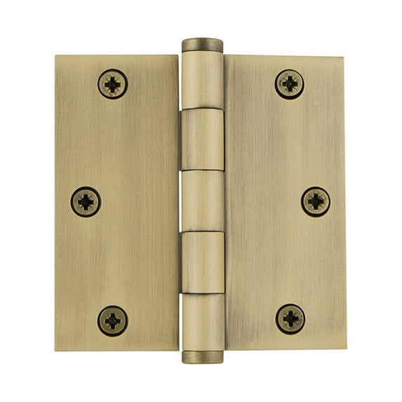 Grandeur Buthng-Sq-Mar-Res-3.5 3.5 X 3.5" Plain Bearing Square Corner Mortise Door Hinge -