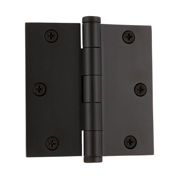 Grandeur 819975 3.5 X 3.5" Plain Bearing Square Corner Mortise Door Hinge - Bronze