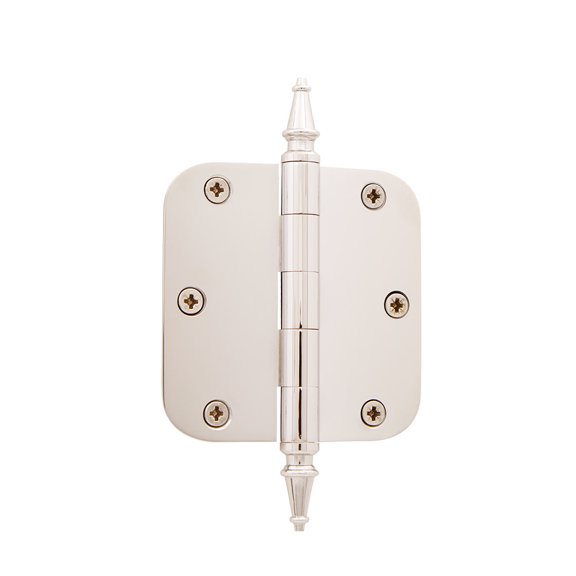 Grandeur 812195 Solid Brass 3.5 X 3.5" Plain Bearing 5/8" Radius Corner Mortise Door Hinge