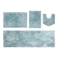 thumbnail image 1 of Grandeur 4-Piece Microfiber Bath Rug Set – Ultra Absorbent, Non-Slip Rubber Backing, Quick-Dry, Machine Washable Bathroom Mats for Shower, Tub, Toilet, Sink & Vanity – Soft Plush Rugs, Turquoise, 1 of 9
