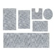 thumbnail image 1 of HOME WEAVERS Grandeur 6-Piece Microfiber Bath Rug Set, Non-Slip, Ultra-Absorbent, Machine Washable, Quick-Dry, Grey, 1 of 1