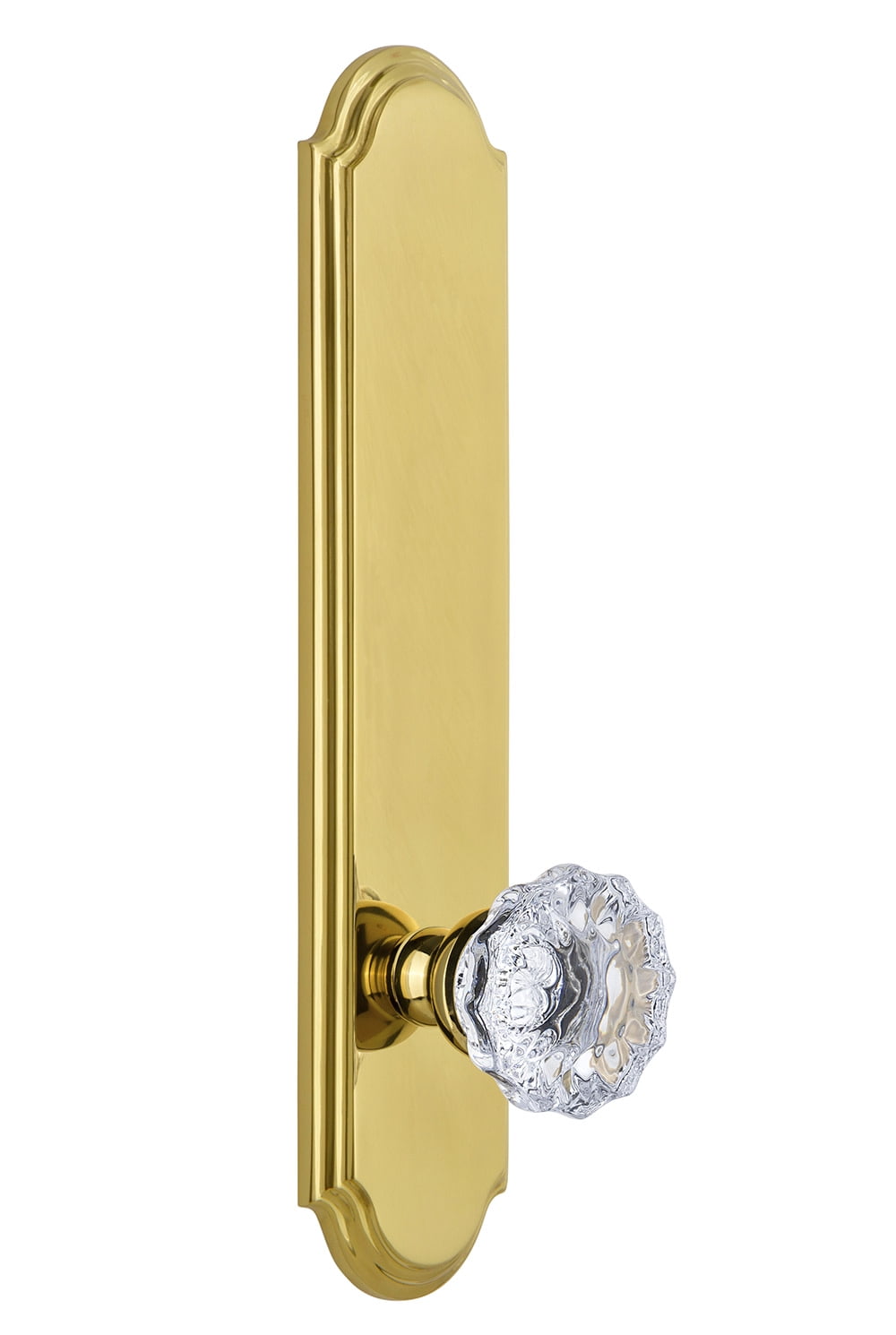 Rose Solid Grandeur 836893 Arc Solid Brass Tall Plate Rose Left Handed Privacy ...