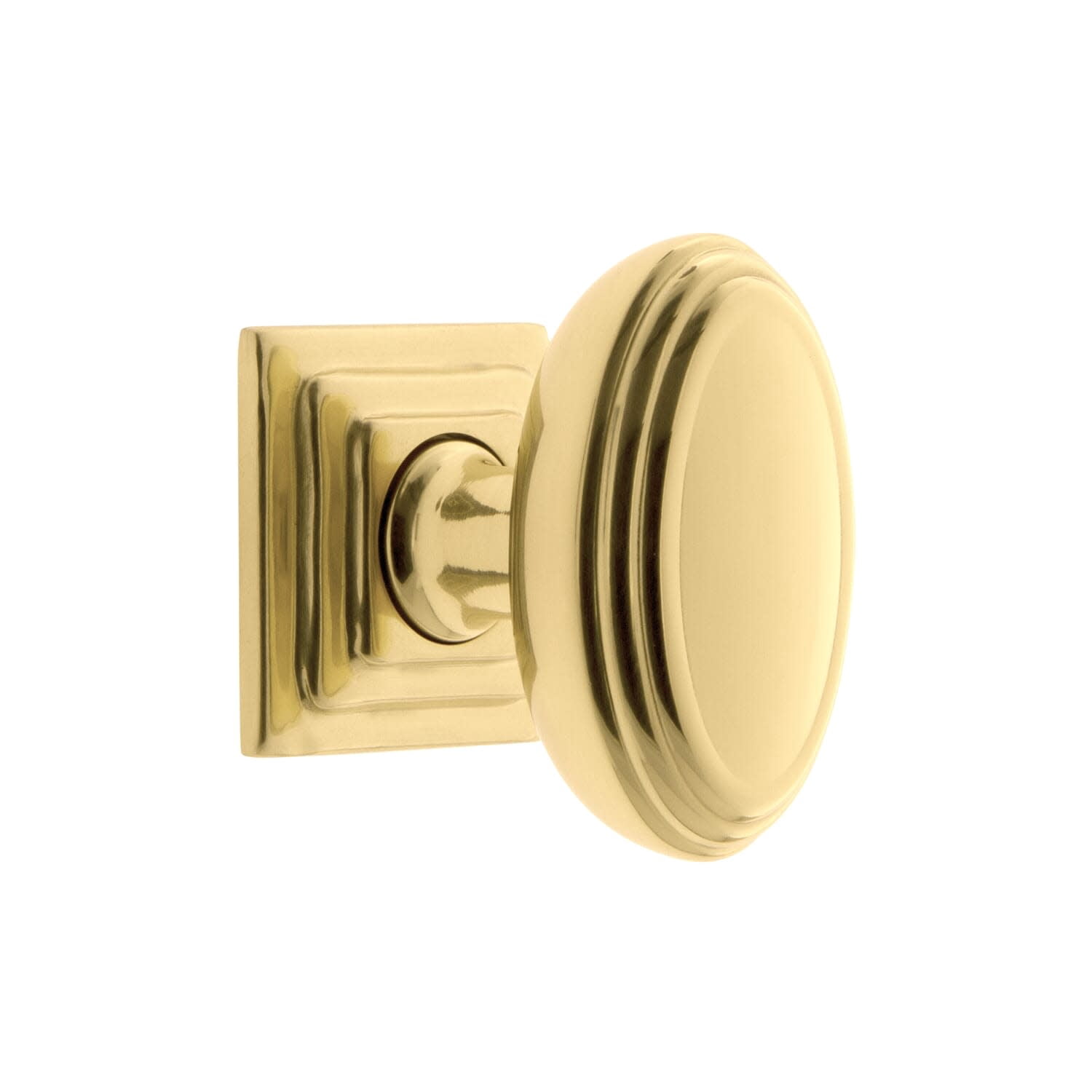 Grandeur 804724 Anneau 1-3/4" Solid Brass Flat Oval Cabinet Knob - Brass