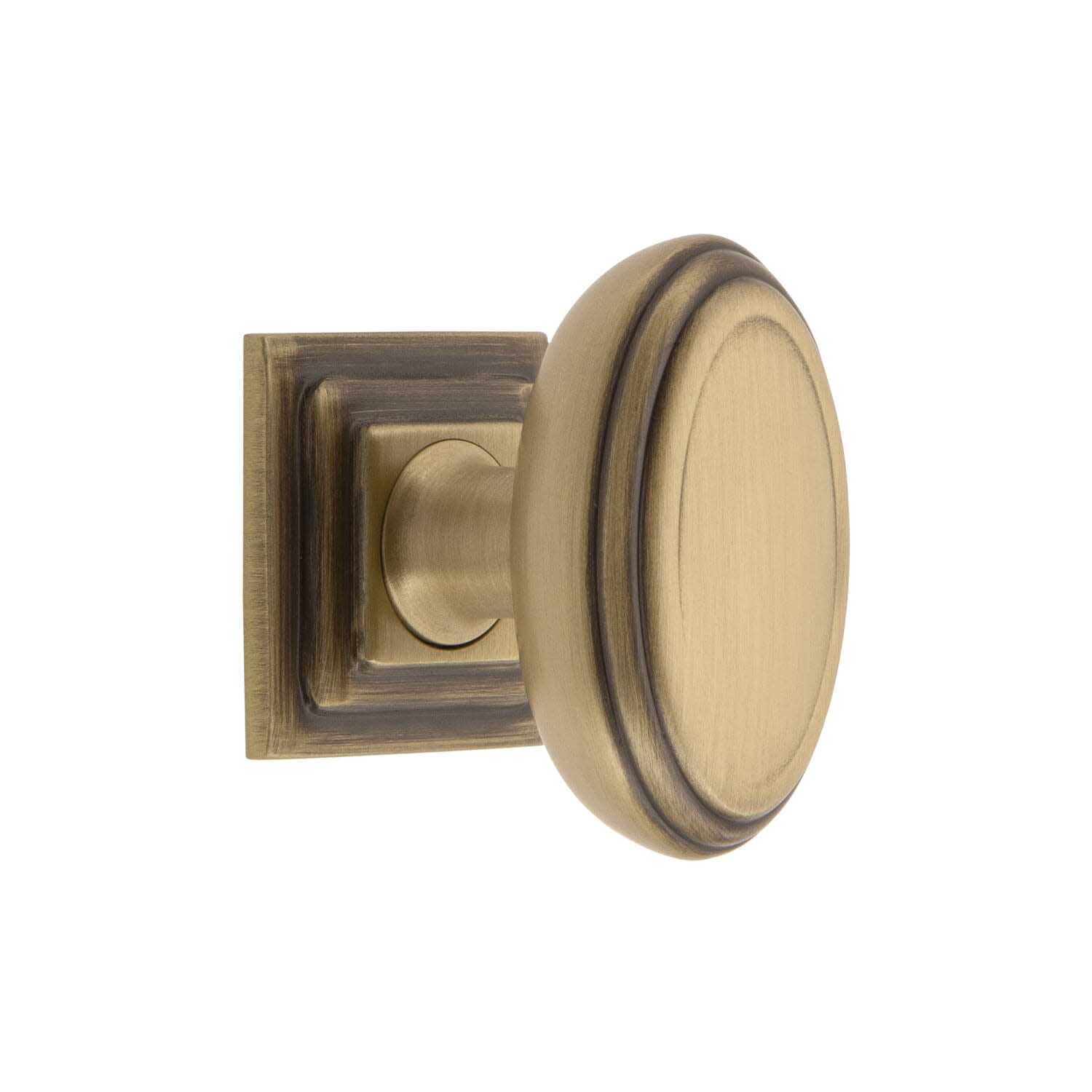 Grandeur 804729 Anneau 1-3/4" Solid Brass Flat Oval Cabinet Knob - Brass