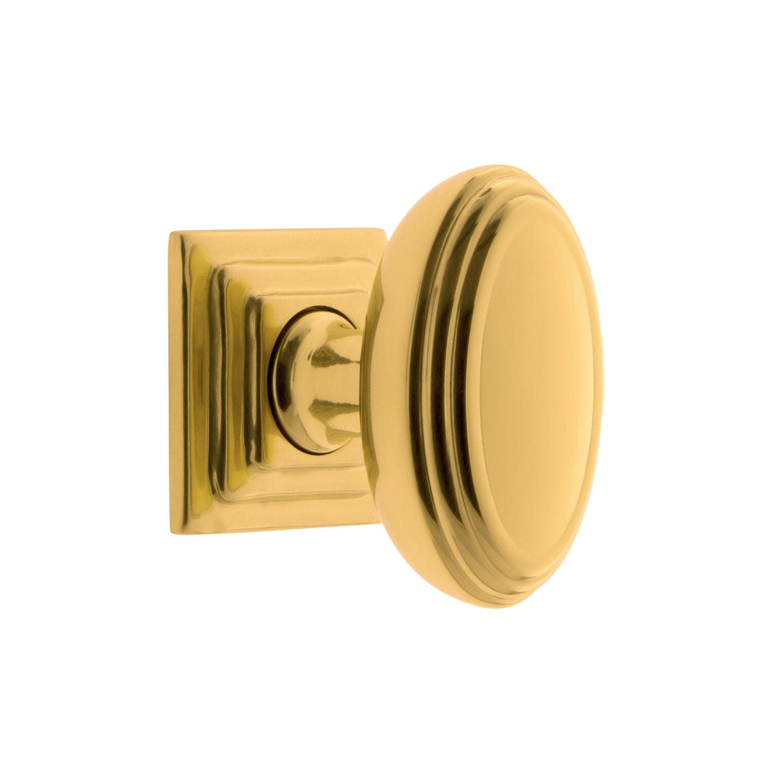 Grandeur 804723 Anneau 1-3/4" Solid Brass Flat Oval Cabinet Knob - Brass