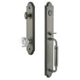 thumbnail image 1 of Grandeur 848495 Arc Solid Brass Rose Dummy Full Plate "C" Grip Handleset - Grey, 1 of 5