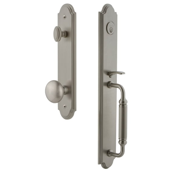 Grandeur Arccgrfav_Eset_234 Arc Solid Brass Rose Keyed Entry Single Cylinder Full Plate
