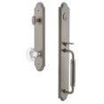 thumbnail image 1 of Grandeur 841850 Arc Solid Brass Rose Keyed Entry Single Cylinder Full Plate "C" Grip, 1 of 5