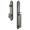 thumbnail image 1 of Grandeur 848547 Arc Solid Brass Rose Dummy Full Plate "D" Grip Handleset - Grey, 1 of 5