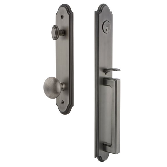 Grandeur Arcdgrfav_Esetd_Na Arc Solid Brass Rose Dummy Full Plate "D" Grip Handleset -