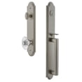 thumbnail image 1 of Grandeur 848482 Arc Solid Brass Rose Dummy Full Plate "D" Grip Handleset - Nickel, 1 of 5