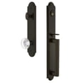 thumbnail image 1 of Grandeur 848437 Arc Solid Brass Rose Dummy Full Plate "D" Grip Handleset - Bronze, 1 of 5