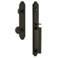thumbnail image 1 of Grandeur 843690 Arc Solid Brass Rose Keyed Entry Single Cylinder Full Plate "D" Grip, 1 of 5