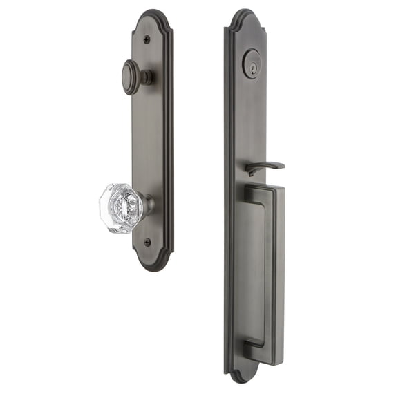 Grandeur Arcdgrchm_Eset_234 Arc Solid Brass Rose Keyed Entry Single Cylinder Full Plate