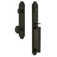 thumbnail image 1 of Grandeur 843871 Arc Solid Brass Rose Keyed Entry Single Cylinder Full Plate "D" Grip, 1 of 5