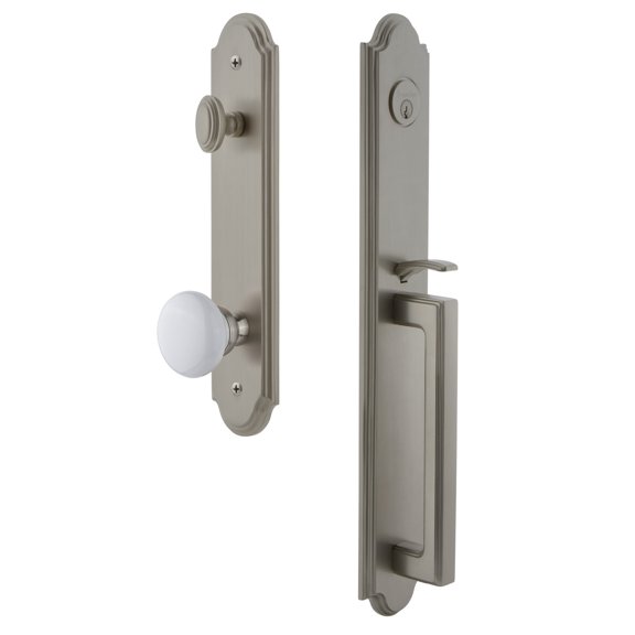 Grandeur Arcdgrhyd_Eset_238 Arc Solid Brass Rose Keyed Entry Single Cylinder Full Plate