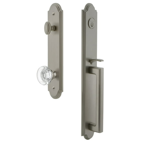 Grandeur Arcdgrbor_Eset_238 Arc Solid Brass Rose Keyed Entry Single Cylinder Full Plate