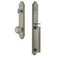 thumbnail image 1 of Grandeur Arc D Grip Single Cylinder Handleset with Parthenon Knob, 1 of 5
