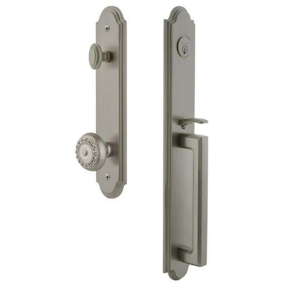 Grandeur Arcdgrpar_Eset_234 Arc Solid Brass Rose Keyed Entry Single Cylinder Full Plate