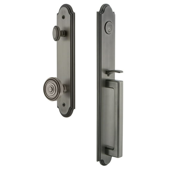 Grandeur Arcdgrsol_Eset_238 Arc Solid Brass Rose Keyed Entry Single Cylinder Full Plate