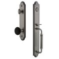 thumbnail image 1 of Grandeur 854502 Arc Solid Brass Rose Dummy Full Plate Full Plate 'C' Grip Handleset - Grey, 1 of 5