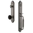 thumbnail image 1 of Grandeur 854517 Arc Solid Brass Rose Dummy Full Plate Full Plate 'F' Grip Handleset - Grey, 1 of 5