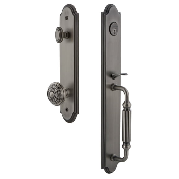 Grandeur Arc F Grip Dummy Handleset with Windsor Knob