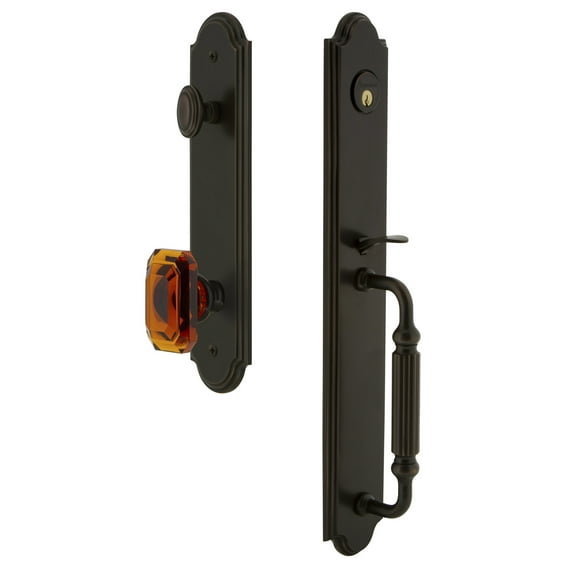 Grandeur Arcfgrbca_Eset_234 Arc Solid Brass Rose Keyed Entry Single Cylinder Full Plate