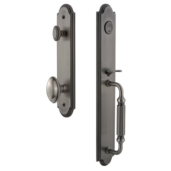 Grandeur Arcfgredn_Eset_238 Arc Solid Brass Rose Keyed Entry Single Cylinder Full Plate