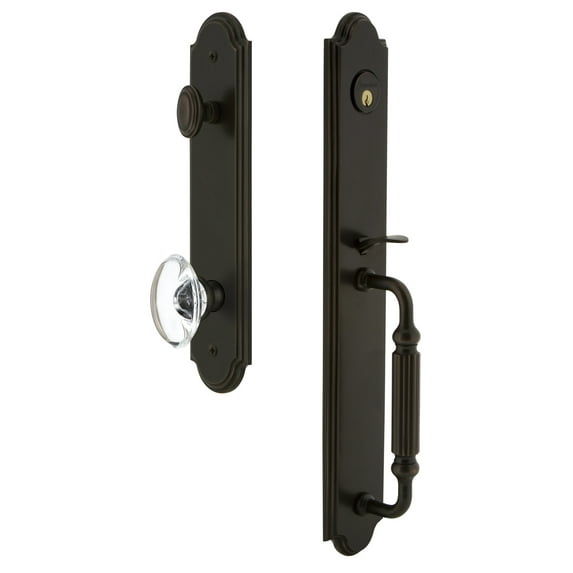 Grandeur Arcfgrpro_Eset_238 Arc Solid Brass Rose Keyed Entry Single Cylinder Full Plate