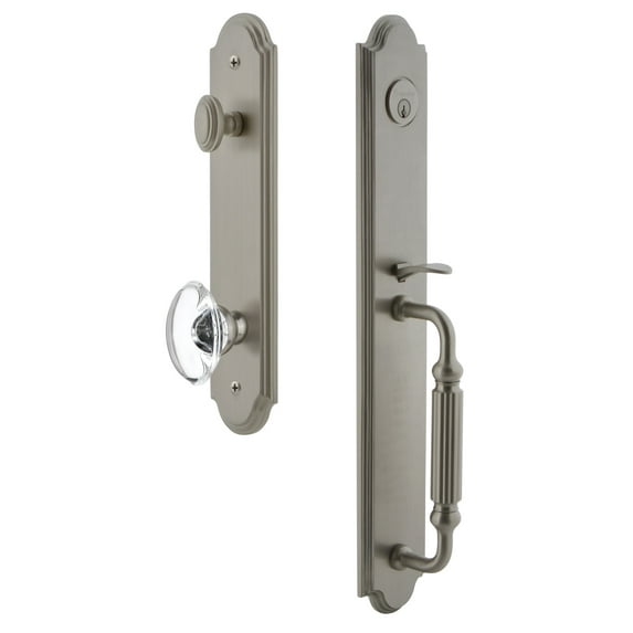 Grandeur Arcfgrpro_Eset_234 Arc Solid Brass Rose Keyed Entry Single Cylinder Full Plate
