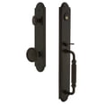 thumbnail image 1 of Grandeur 844354 Arc Solid Brass Rose Keyed Entry Single Cylinder Full Plate "F" Grip, 1 of 5