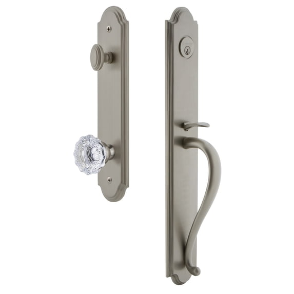 Grandeur Arcsgrfon_Eset_238 Arc Solid Brass Rose Keyed Entry Single Cylinder Full Plate