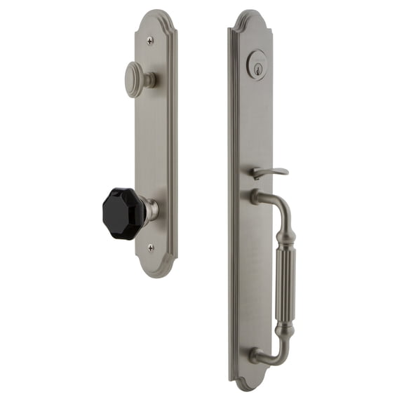 Grandeur Arcfgrlyo_Eset_234 Arc Solid Brass Rose Keyed Entry Single Cylinder 'F' Grip