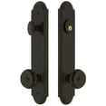 thumbnail image 1 of Grandeur 839429 Arc Solid Brass Tall Plate Single Cylinder Keyed Entry Set - Bronze, 1 of 6