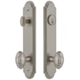 thumbnail image 1 of Grandeur Arc Tall Plate Single Cylinder One Piece Knobset with Grande Victorian Knob, 1 of 6