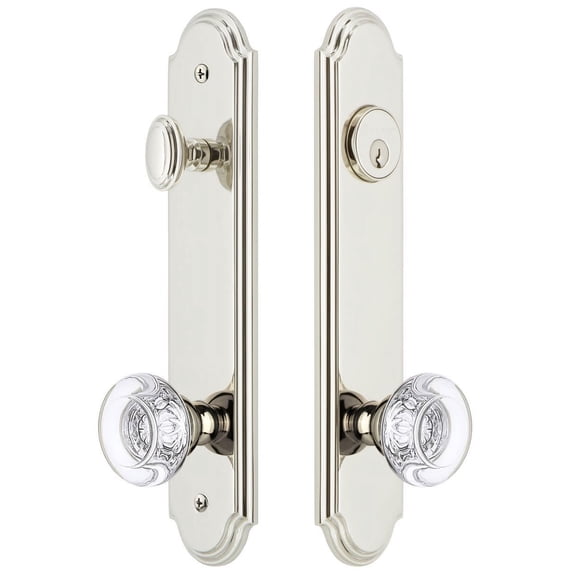 Grandeur Arcbor_Tp_Eset_234 Arc Solid Brass Tall Plate Single Cylinder Keyed Entry Set -