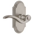 thumbnail image 1 of Grandeur Arcbel_Prv_238_Rh Arc Solid Brass Right Handed Privacy Door Lever Set - Nickel, 1 of 6