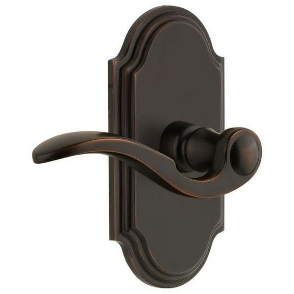 Grandeur Arcbel_Psg_238_Lh Arc Solid Brass Left Handed Passage Door Lever Set - Bronze
