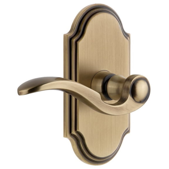 Grandeur Arcbel_Sd_Na_Lh Arc Solid Brass Left Handed Single Dummy Door Lever - Brass