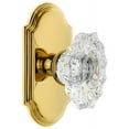 thumbnail image 1 of Grandeur Arcbia_Psg_234 Arc Solid Brass Rose Passage Door Knob Set - Brass, 1 of 6