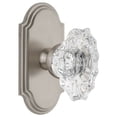 thumbnail image 1 of Grandeur Arcbia_Prv_238 Arc Solid Brass Rose Privacy Door Knob Set - Nickel, 1 of 6