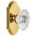 thumbnail image 1 of Grandeur 811258 Arc Solid Brass Rose Passage Door Knob Set - Brass, 1 of 6