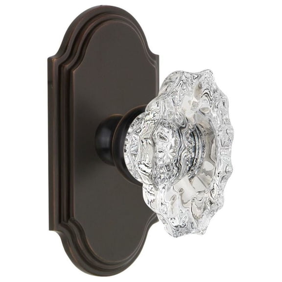Grandeur 811256 Arc Solid Brass Rose Passage Door Knob Set - Bronze